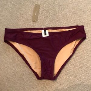 NWT J Crew Size Medium Plum colored swim bottoms